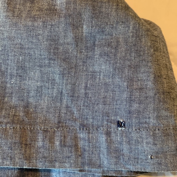 TROVATA Birds of Paradise Chambray Shirt Dress Minimalist Cottagecore Size S - Picture 7 of 8